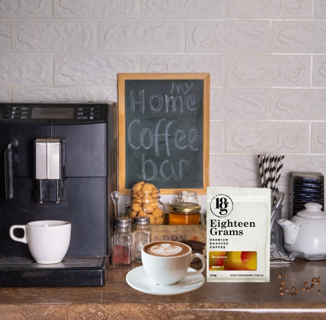 cafe home style set up 18grams beans