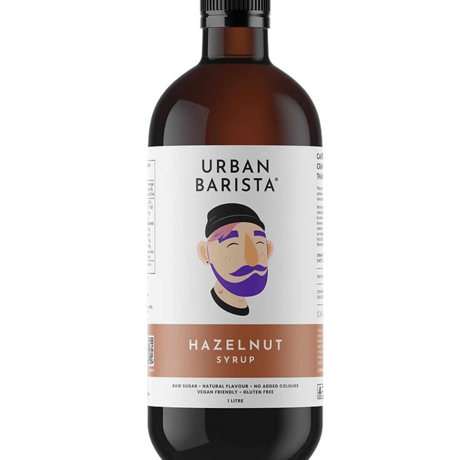 Urban Barista Hazelnut Syrup 1L – Natural, Nutty & Clean-Label Sweetness