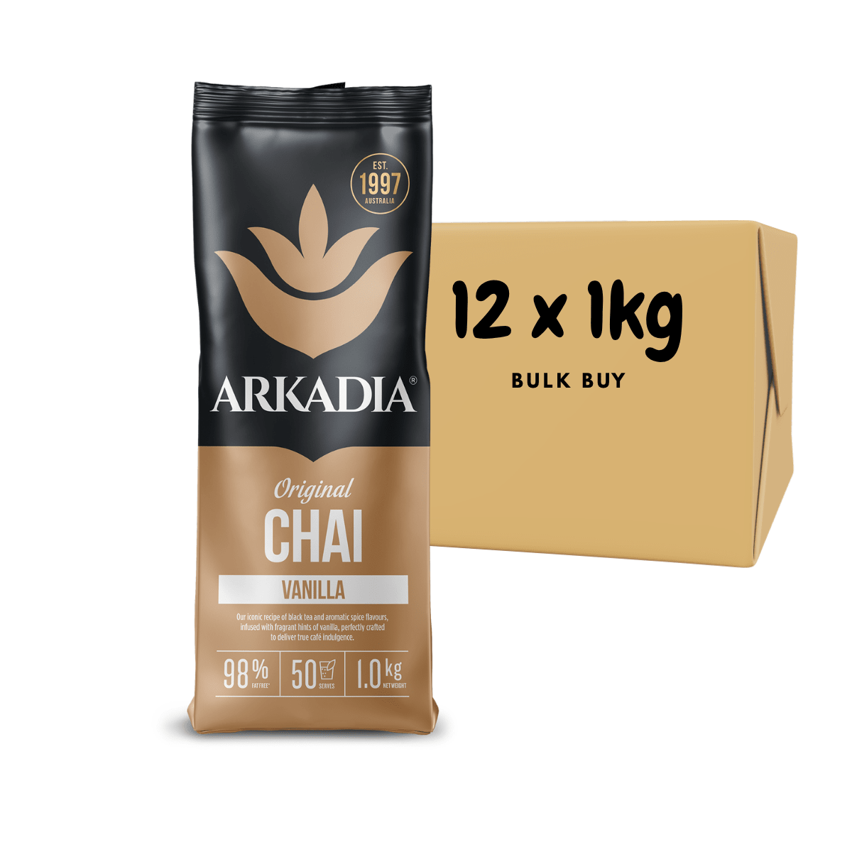 Arkadia Chai Vanilla Bulk Buy - 12 x 1kg