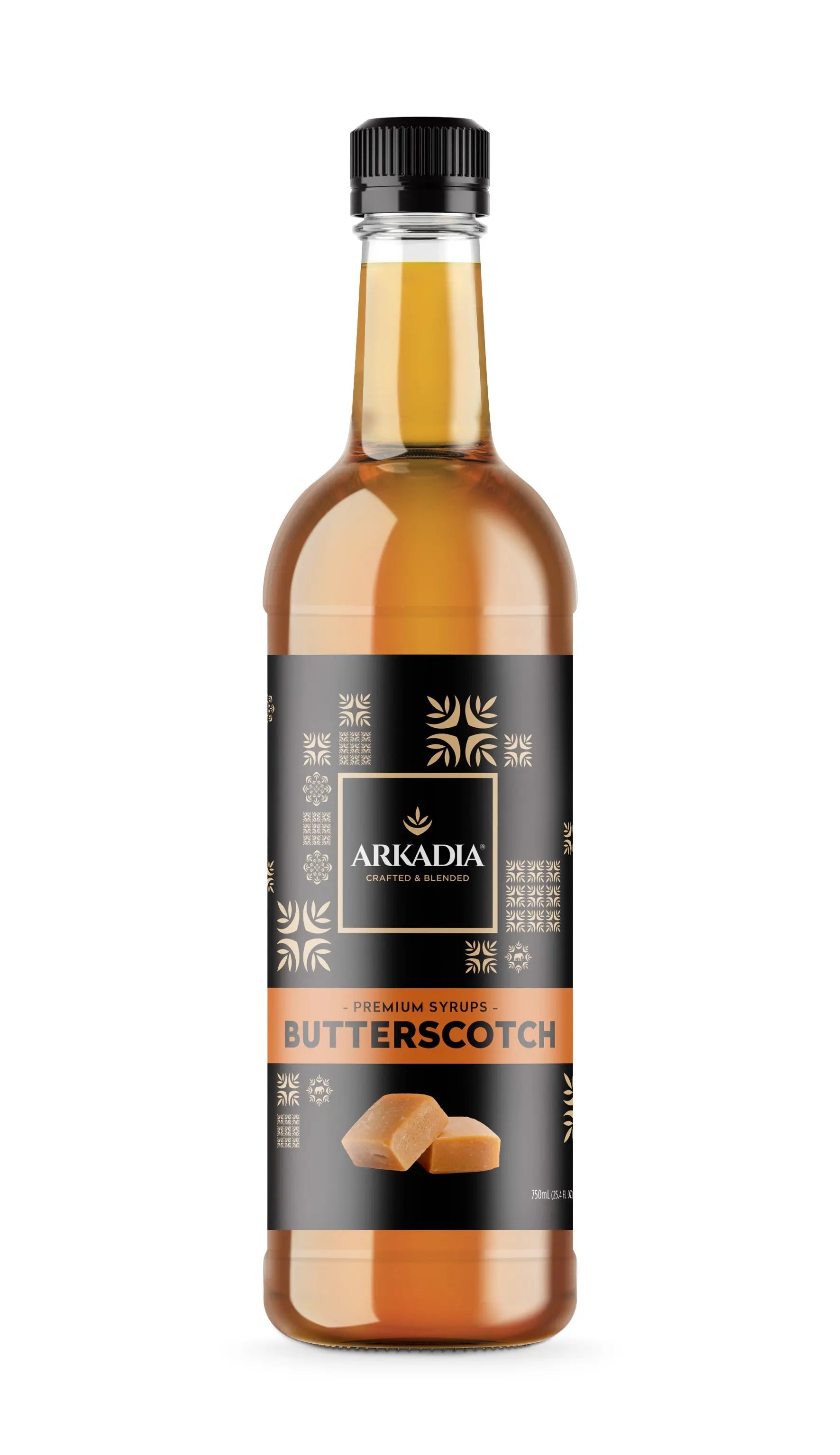 Arkadia Premium Butterscotch Syrup – 750ml | Flavoured Coffee Syrup for Cafés & Home Baristas