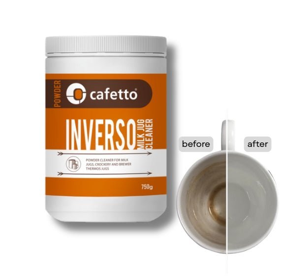 Cafetto Inverso 750g Milk Jug, Crockery & Cutlery Cleaner –Proffessional Stain Remover