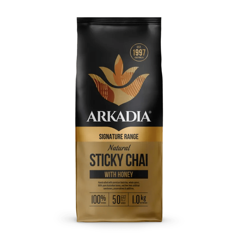 Arkadia Sticky Chai 1kg – Handcrafted Wet Chai with Australian Honey Arkadia Beverages