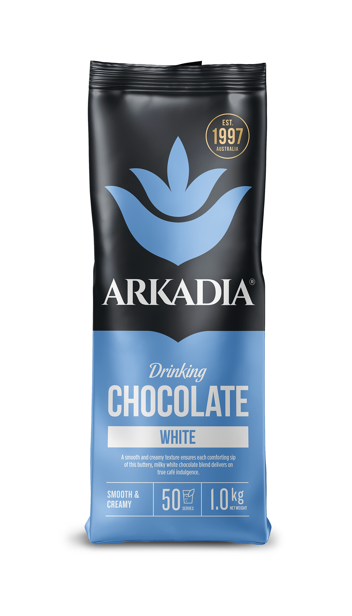 Arkadia White Drinking Chocolate 1kg – Smooth & Creamy Vanilla Blend