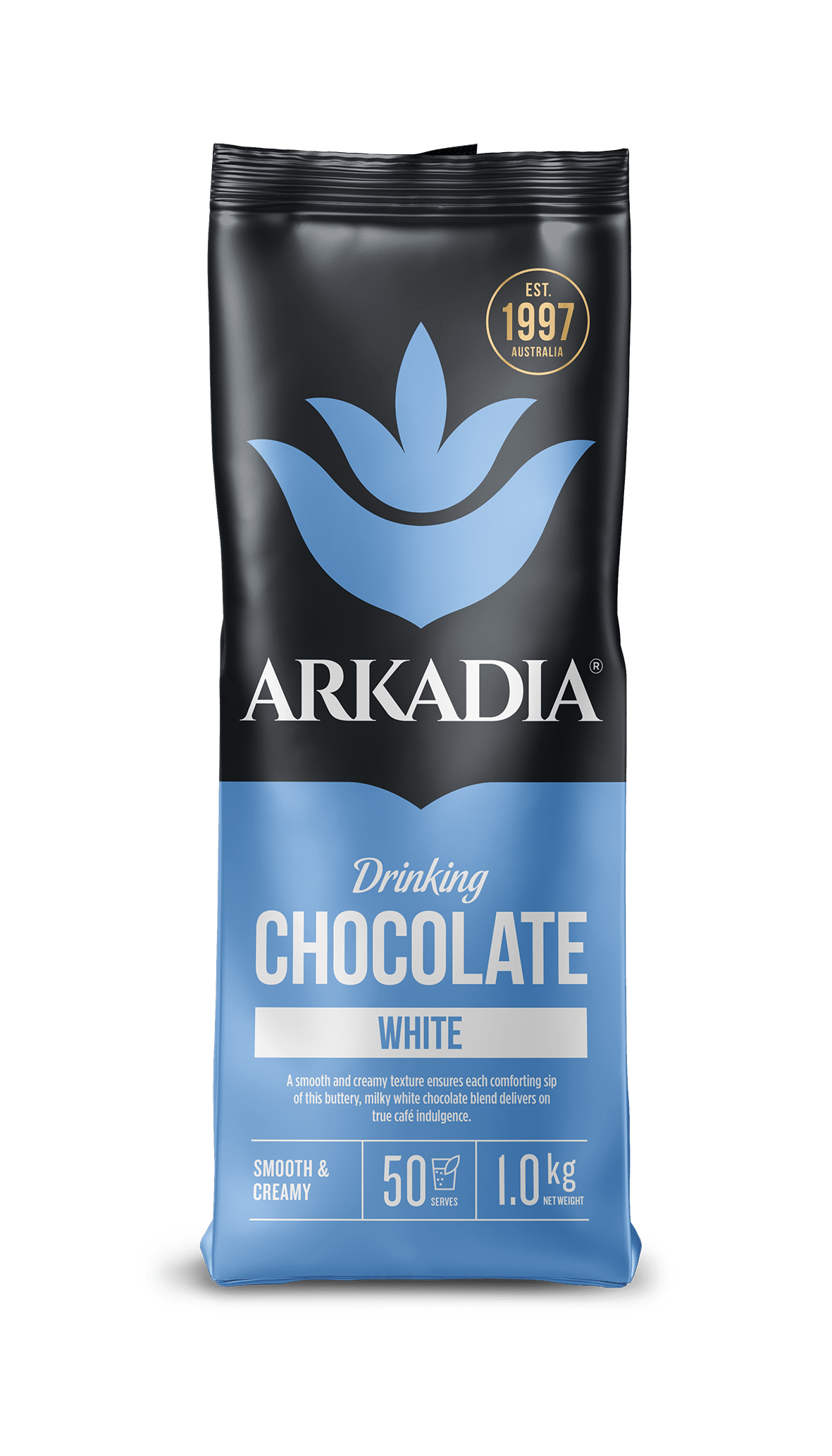Arkadia White Drinking Chocolate 1kg – Smooth & Creamy Vanilla Blend