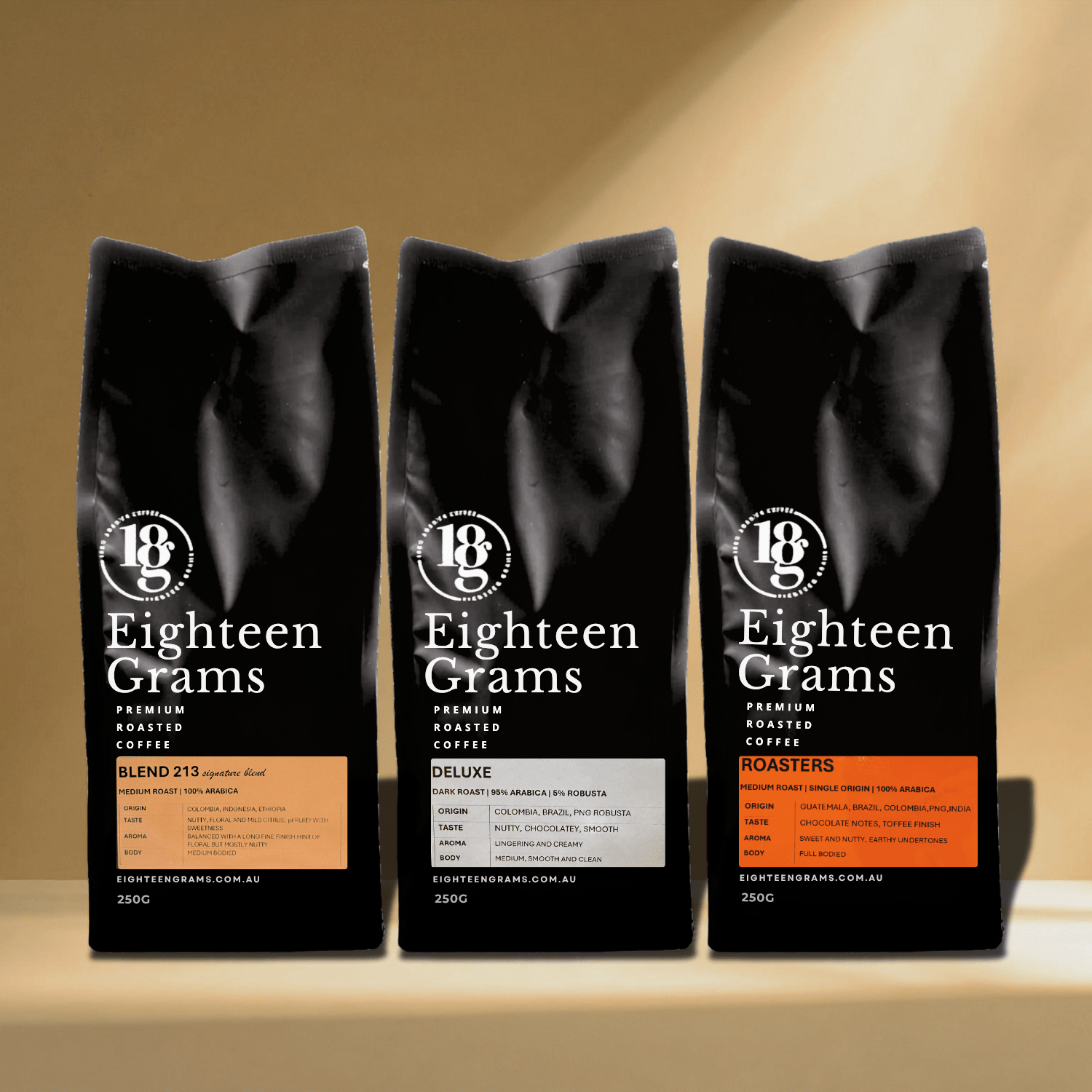Coffee Taster Set – 3 X 250g| Blend213, Deluxe, Roasters