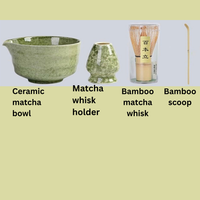 Thumbnail for Matcha Whisk Set with Bowl, Scoop & Whisk Stand | 4 Piece Japanese Matcha Tea Set