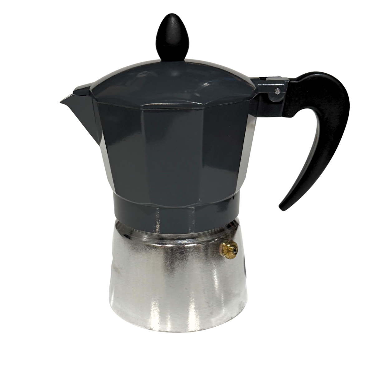 3 Cup 150ml Stovetop Moka Pot Coffee Maker – Black & Silver