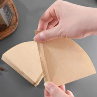 Thumbnail for V60 COFFEE PAPER FILTER Unbleached Coffee Filter for v60 Coffee Dripper Eighteen Grams