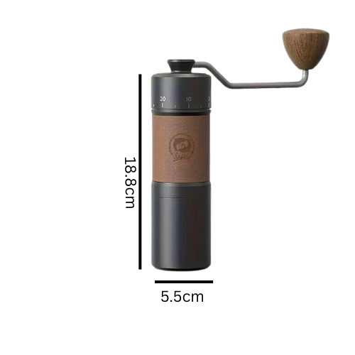 Pro-Grade Manual Coffee Grinder – stainless steel (CNC) 7-Angle Burrs, Compact & Durable