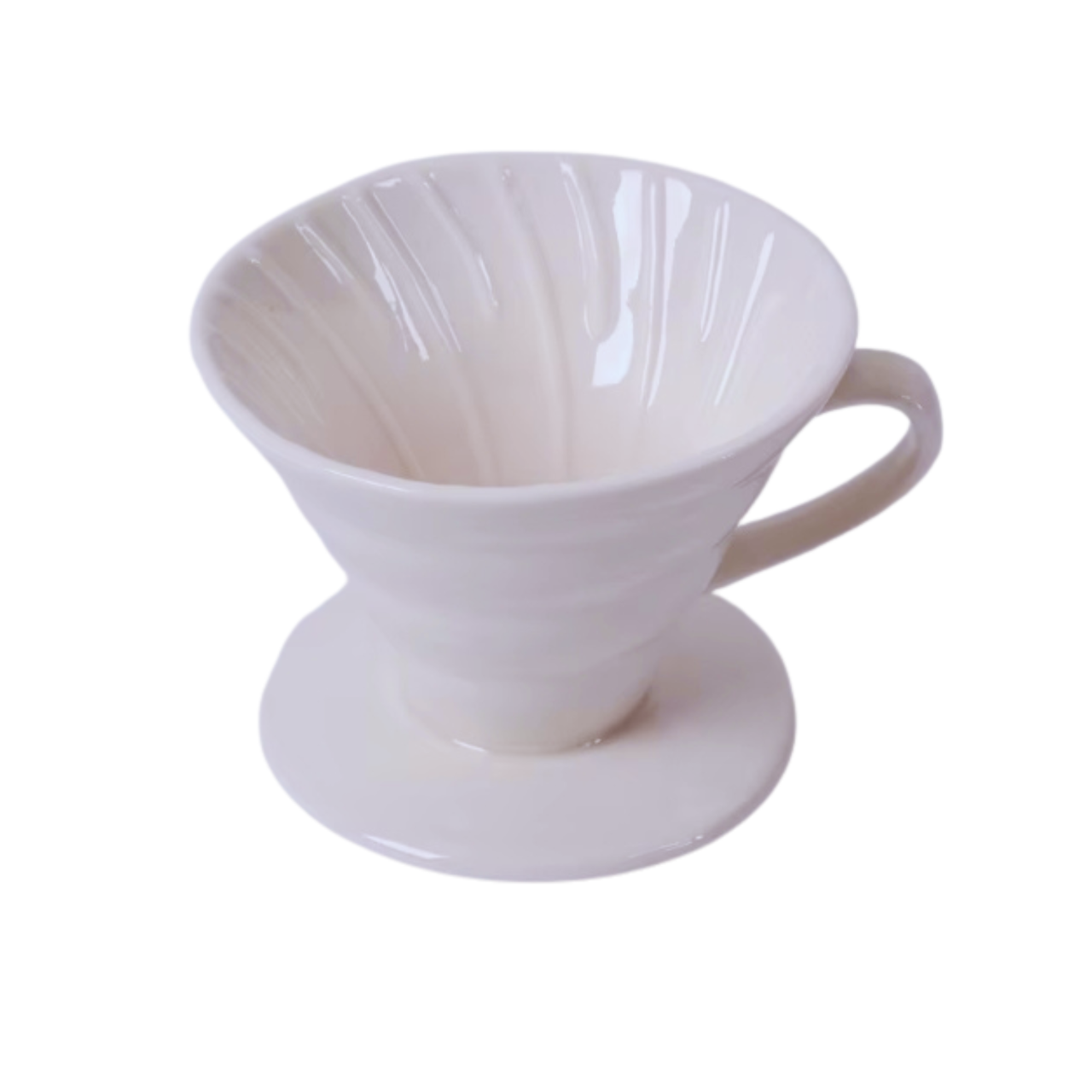 V60-Style Ceramic Coffee Dripper- Black or White