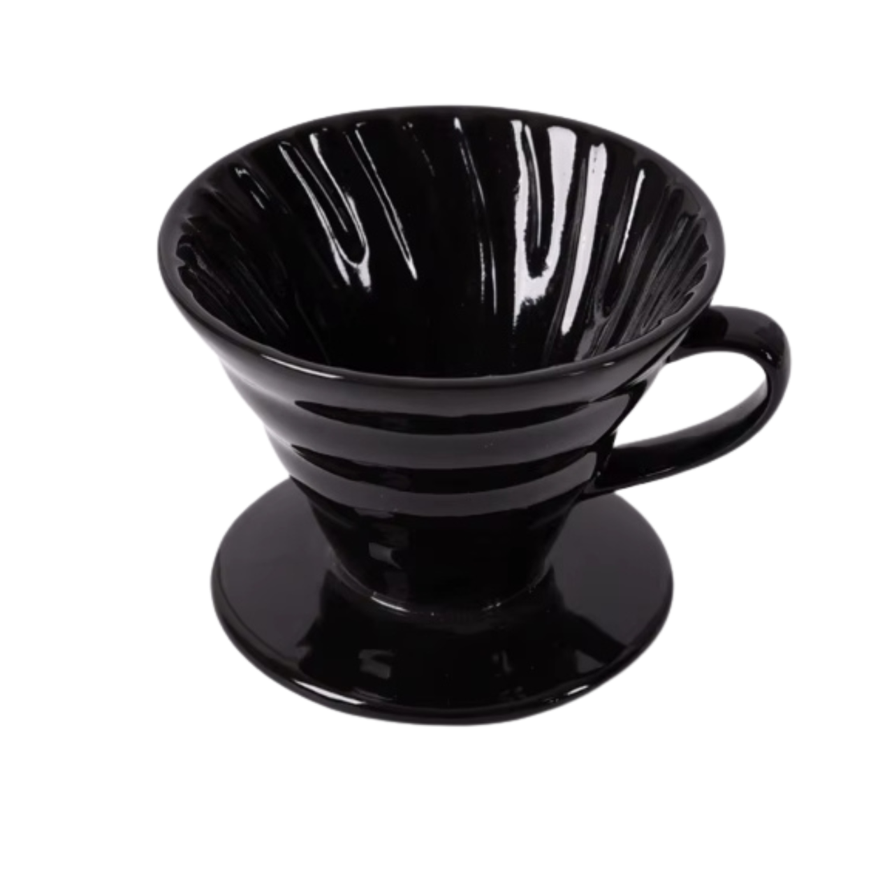 V60-Style Ceramic Coffee Dripper- Black or White