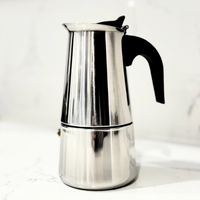 Thumbnail for Stainless Steel Moka Pot 4Espresso Cup (200ml) + Free 100g Blend213 – Stovetop Espresso Maker