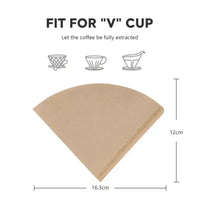 Thumbnail for V60 COFFEE PAPER FILTER Unbleached Coffee Filter for v60 Coffee Dripper Eighteen Grams