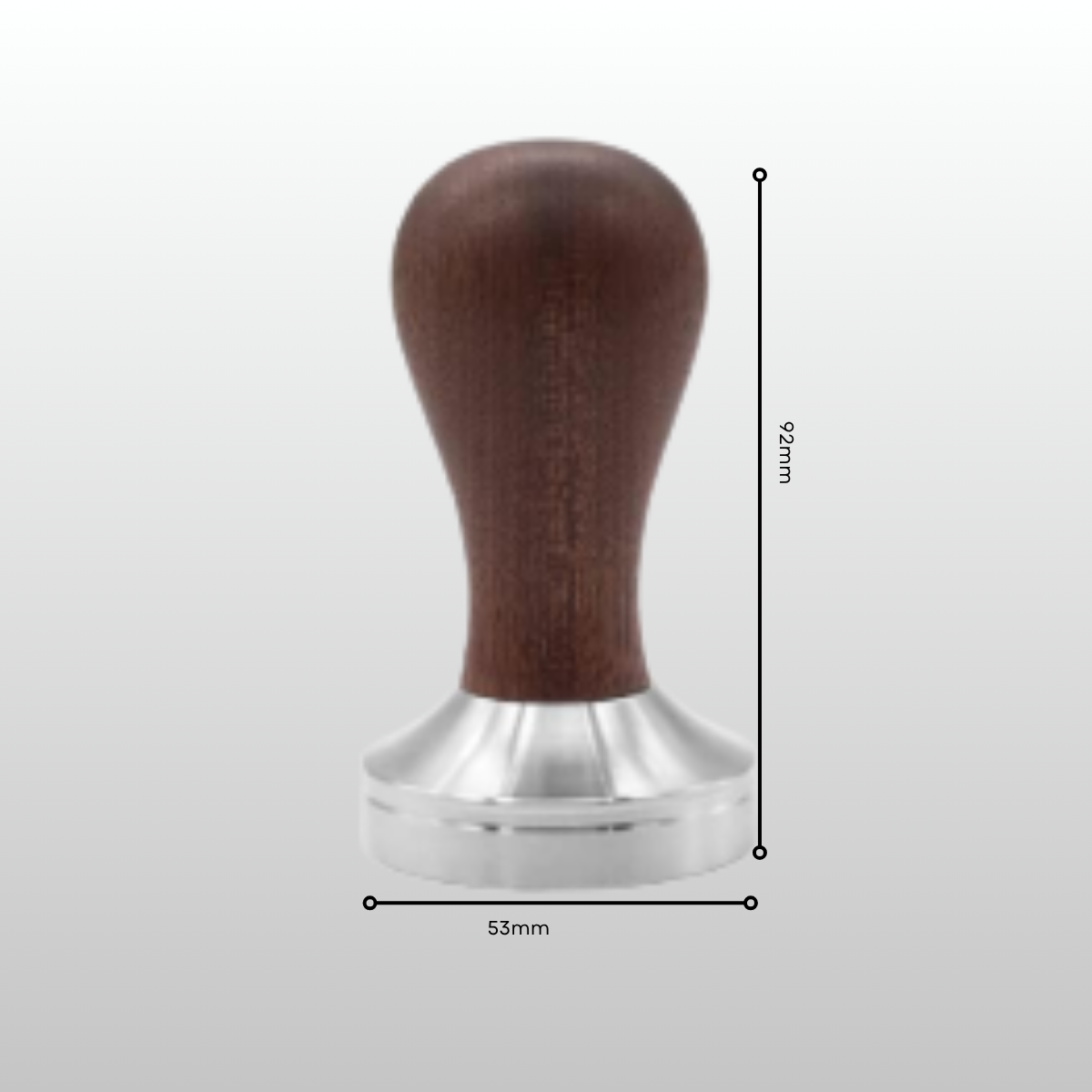 53mm Coffee Tamper with Wooden Handle | Stainless Steel