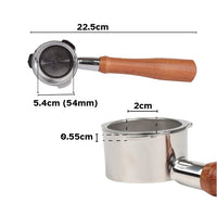 Thumbnail for Measurement chart of a coffee filter holder with dimensions labeled.