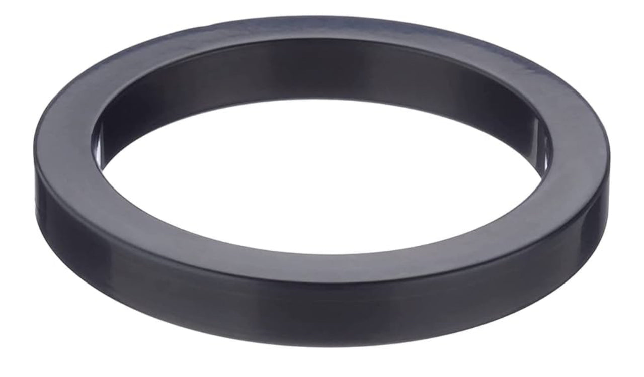 Black rubber ring on a white background