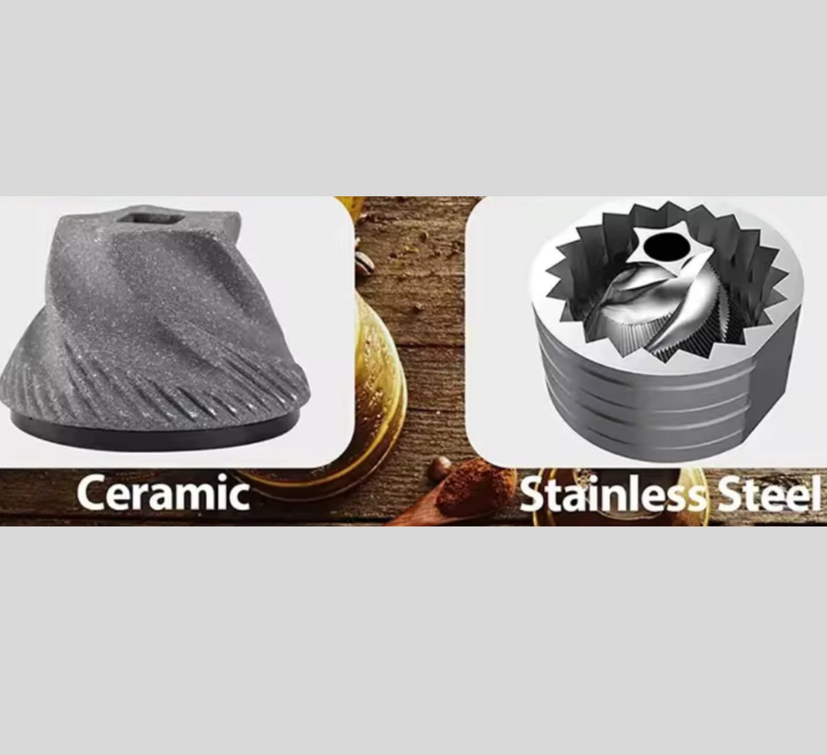 Type-C Fast Charging Portable Coffee Grinder – Stainless Steel Core