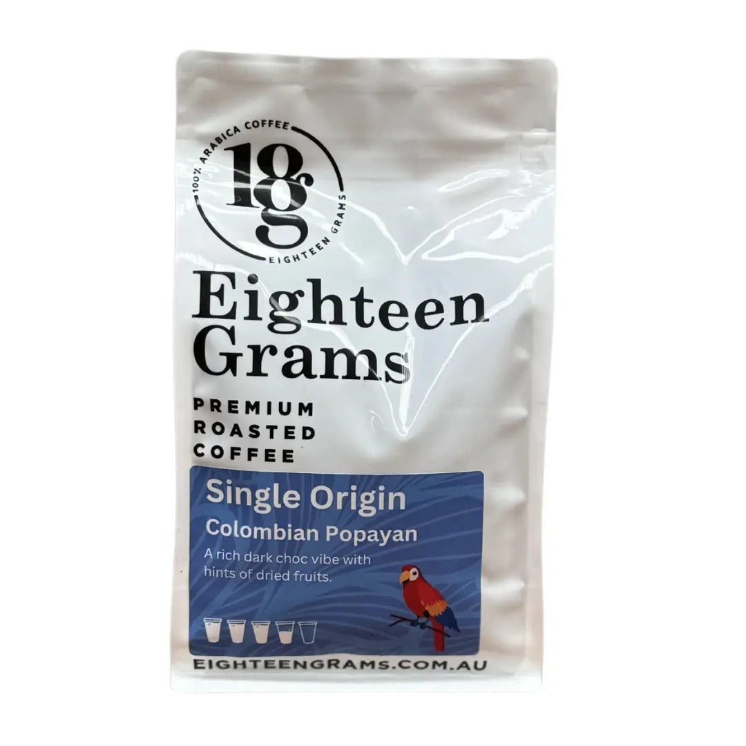 Single Origin Colombian Popayan Roasted Coffee Beans Melbourne Eighteen Grams