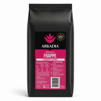 Thumbnail for A 1kg black bag of Arkadia Milkshake & Frappe Strawberry Flavoured Fat Free Bean on a white background.