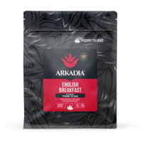 Thumbnail for Arkadia English Breakfast pyramid tea bags packaging on a white background