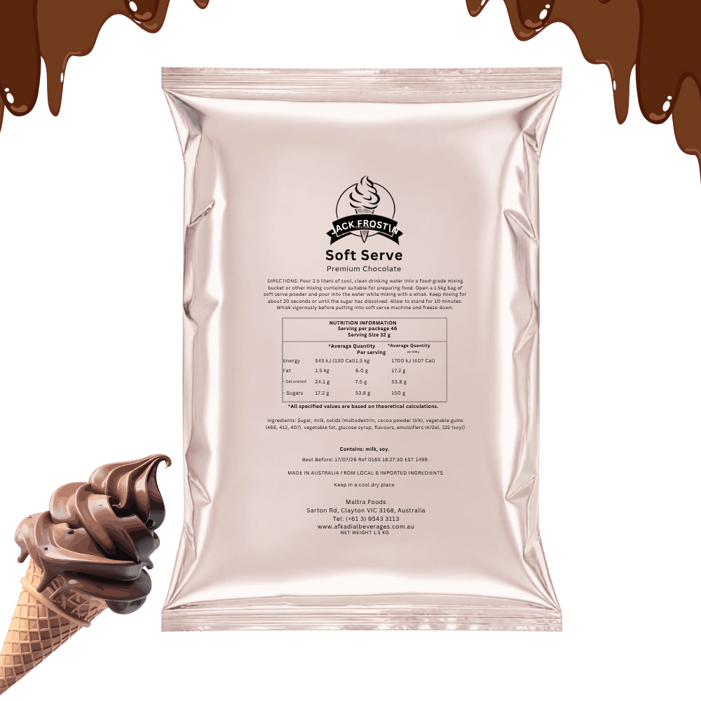 Arkadia Jack Frost Chocolate Soft Serve Ice Cream Mix 1.5kg