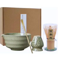 Thumbnail for Matcha Whisk Set with Bowl, Scoop & Whisk Stand | 4 Piece Japanese Matcha Tea Set