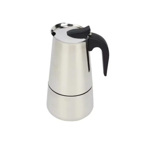 Stainless Steel Moka Pot 4Espresso Cup (200ml) + Free 100g Blend213 – Stovetop Espresso Maker