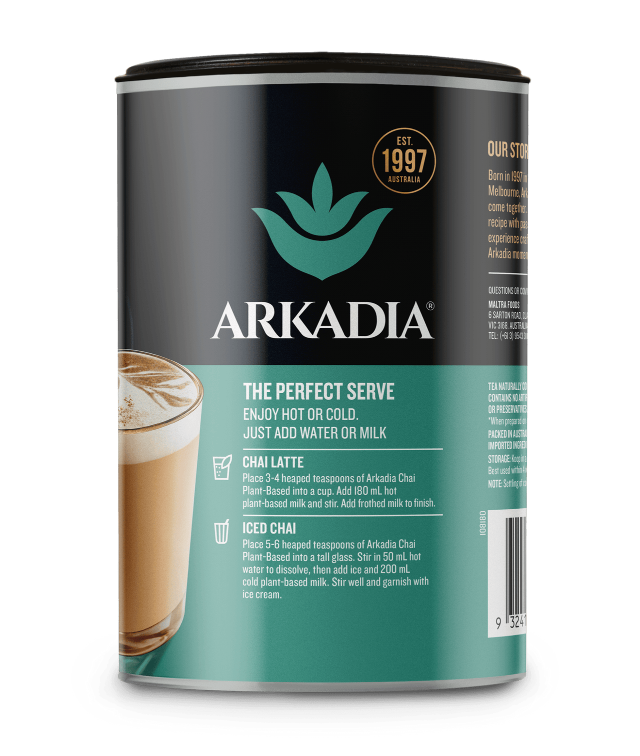 Arkadia Chai Plant Based- Chai Tea Vegan 240g