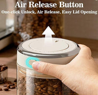 Thumbnail for 1700ml Airtight Coffee Canister – Borosilicate Glass Jar with One-Way Valve & Date Tracker