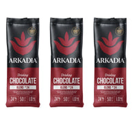Thumbnail for Three packages of Arkadia drinking chocolate on a white background