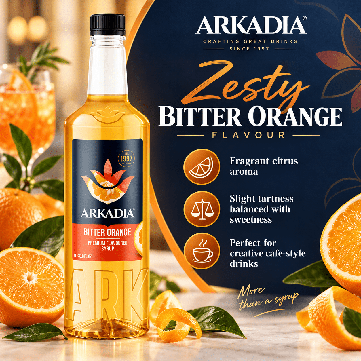 Arkadia Bitter Orange Syrup drink inspiration