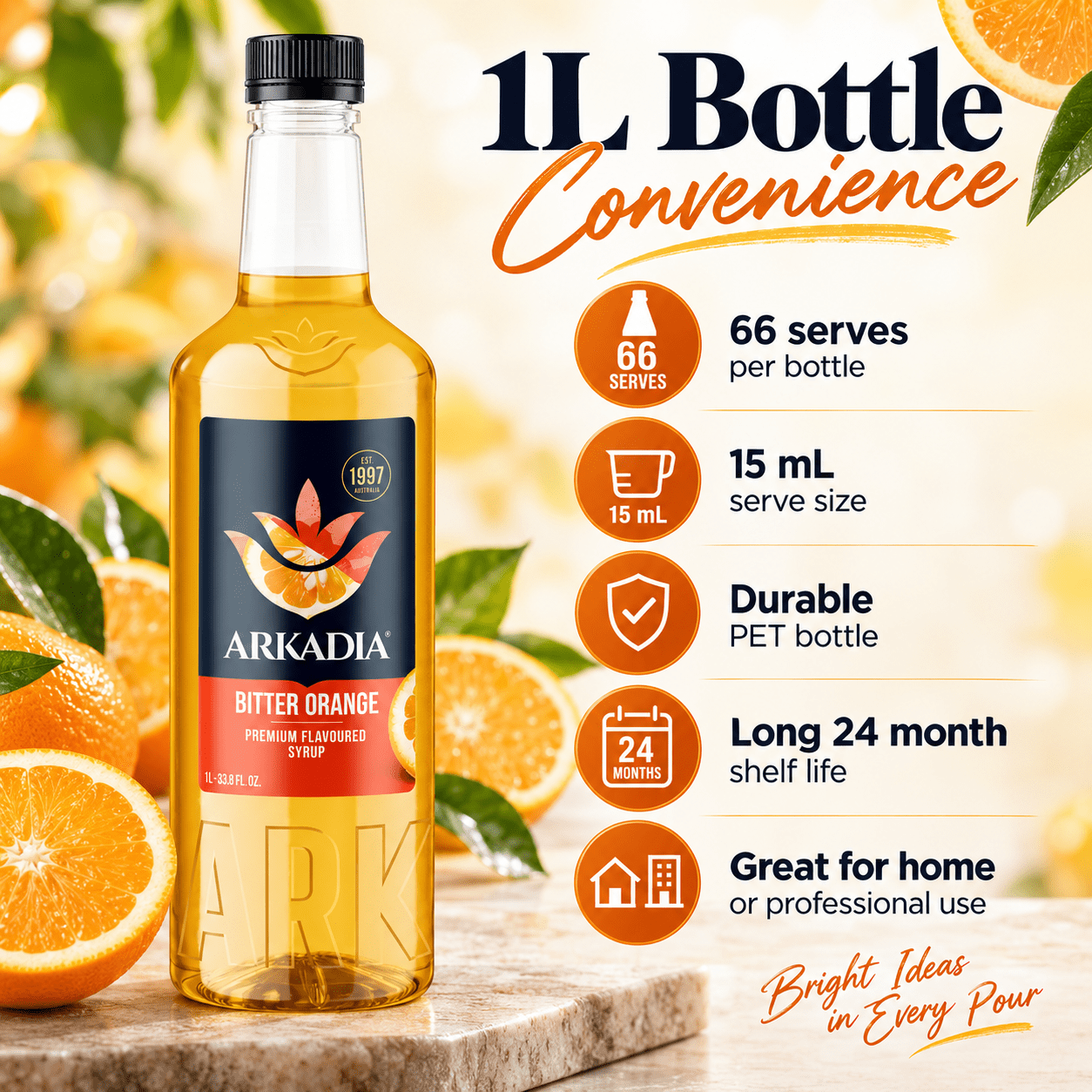 Arkadia Bitter Orange Syrup serving ideas