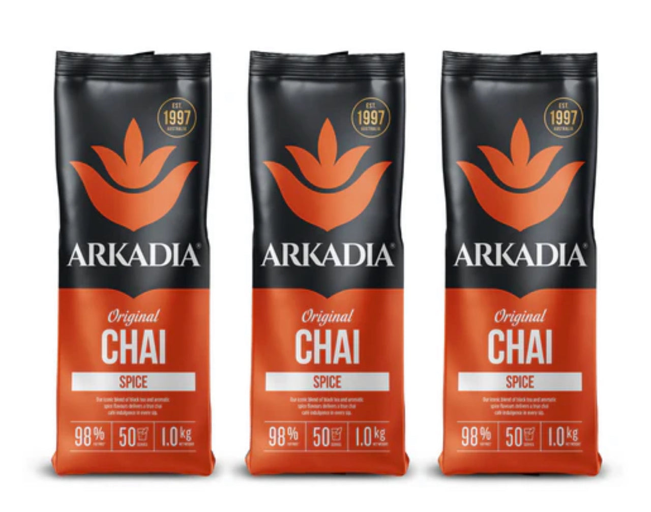 3 x 1kg bags of arkadia chai spice 
