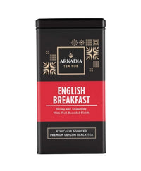 Thumbnail for Tea canister labeled 'English Breakfast' by Arkadia Tea Hub on a white background