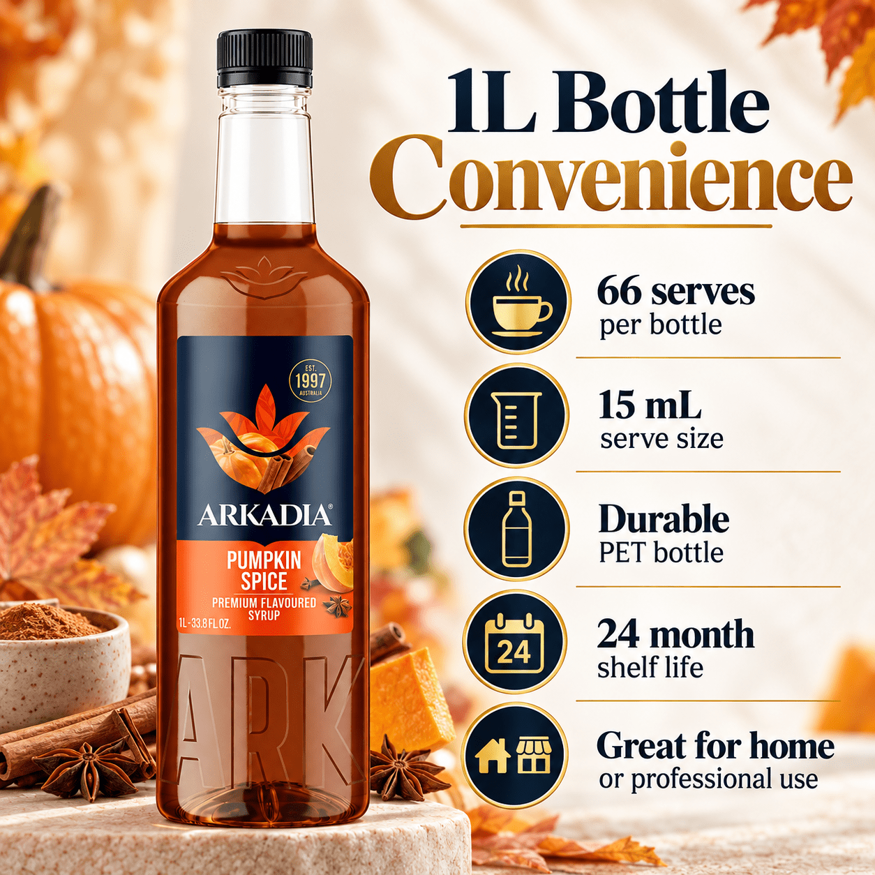 Arkadia Pumpkin Spice Syrup serving ideas