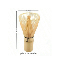 Thumbnail for Bamboo whisk with dimensions on a white background