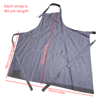 Thumbnail for Gray apron with measurements on a white background