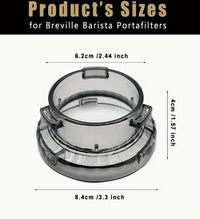Thumbnail for Breville Barista Portafilter dimensions on a white background