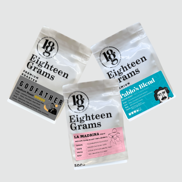 The Capo Collection brings together three of Eighteen Grams’ signature coffee blends,