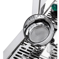 Thumbnail for Close-up of a metallic object with a circular component and green accent on a white background