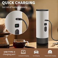 Thumbnail for Quick charging device with USB Type-C port on a table with a cup of coffee.