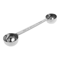Thumbnail for Two stainless steel measuring spoons on a white background