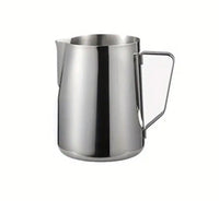 Thumbnail for Stainless steel milk pitcher on a white background