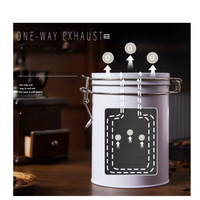 Thumbnail for White canister with a one-way exhaust system diagram on a wooden surface.