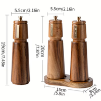 Thumbnail for wooden-salt-and-pepper-mill-set-with-adjustable-ceramic-grinder